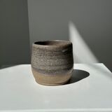 Large gray Indonesian ceramic mug