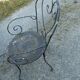 Iron garden furniture armchairs chairs round table