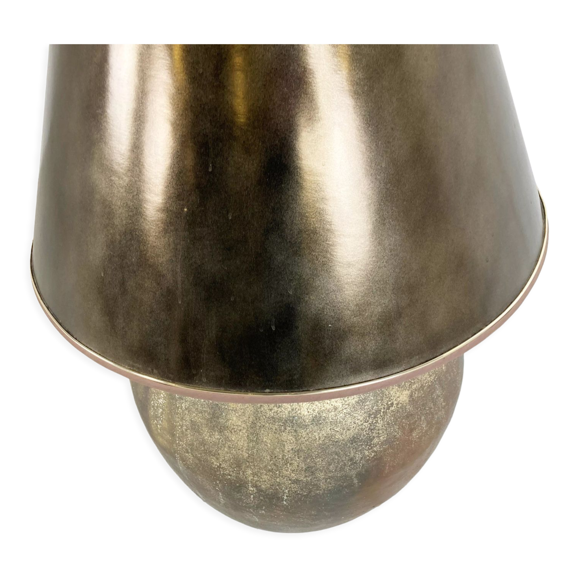 Oversized stoneware table lamp, 1980s