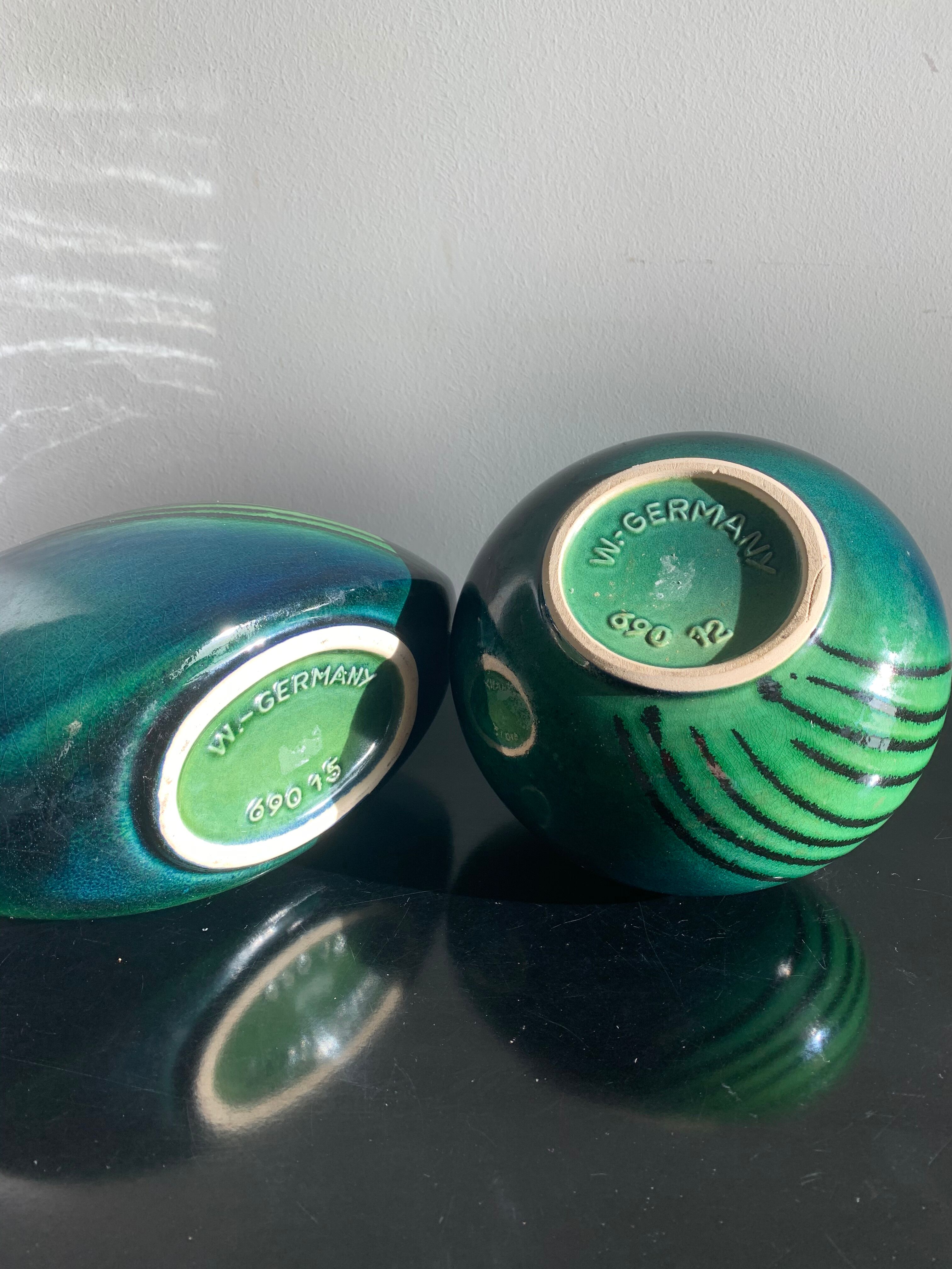 Pottery vases West Germany, 1960s