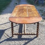 Chéne country farm table with extensions