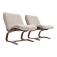 Ensemble de 2 fauteuils vintage style années 60