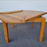 Table repas transformable carré octogonale années 80