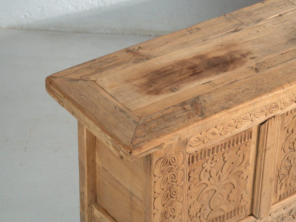 Antique enfilade carved from fir wood – China, circa 1930