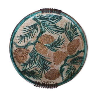 Signed Vallauris Jérôme Massier ceramic dish