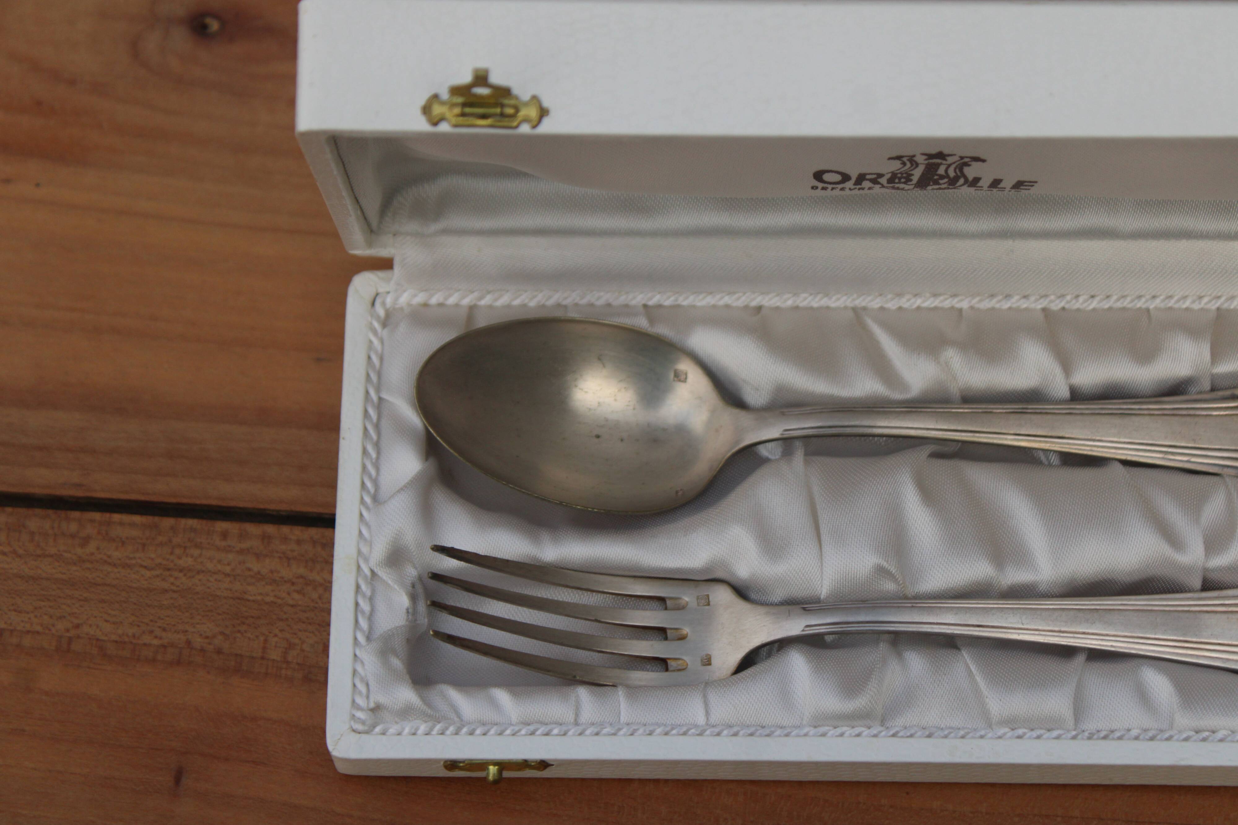 Orbrille Paris silver-plated cutlery set – Spoon and fork