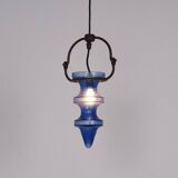 Stalactite blue glass pendant lamp by Nanny Still for Raak, 1960s