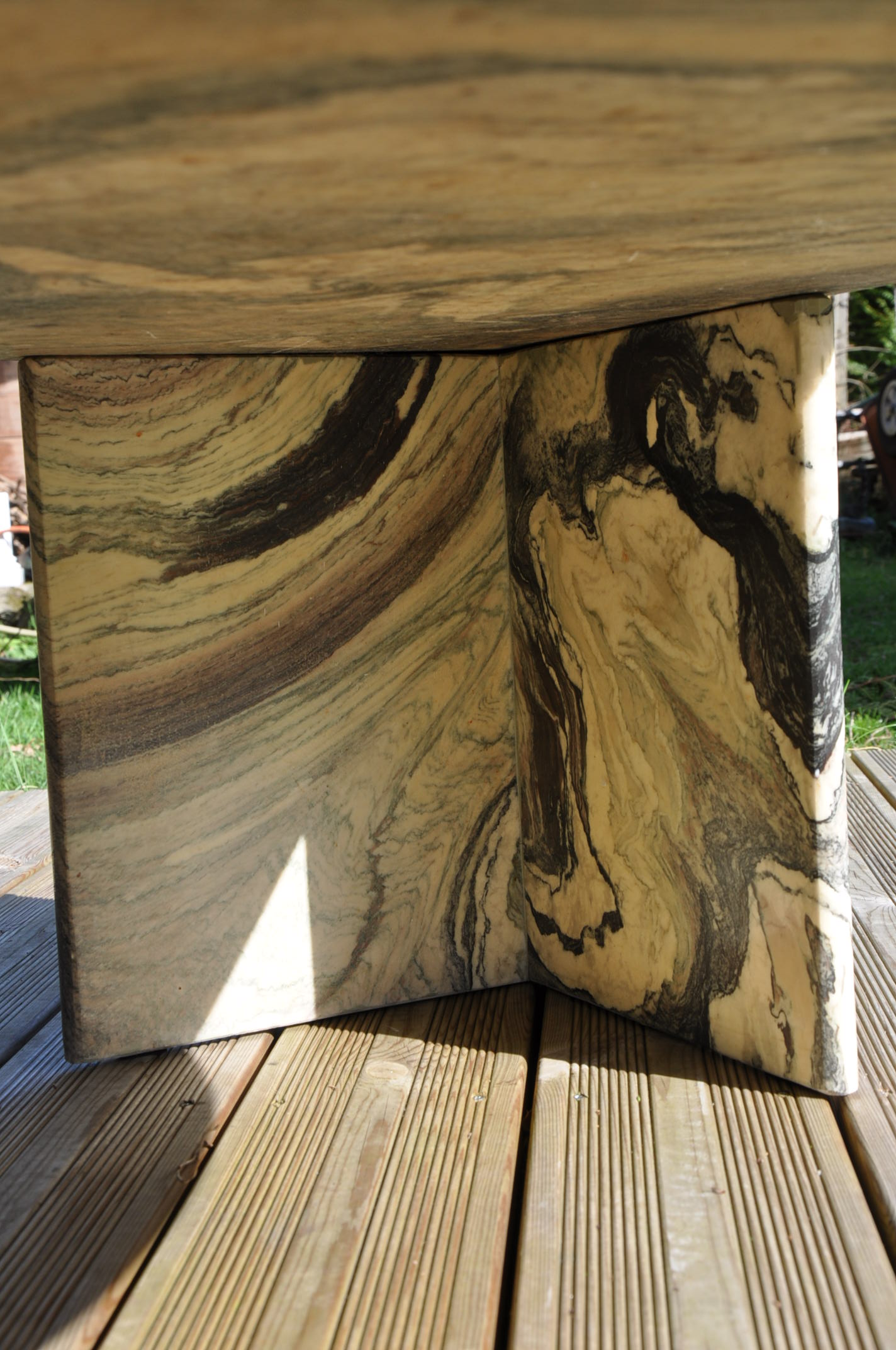 70s marble coffee table