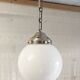 Bauhaus opaline globe pendant light diameter 20 cm - 1930s