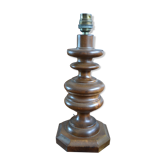 Pied de lampe en bois tourné