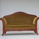 1950s, Danish 2-seater sofa in Biedermeier style, furniture velour.