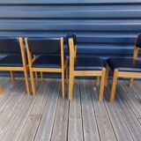 4 chairs baumann imitation black leather