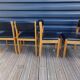 4 chaises baumann simili cuir noir
