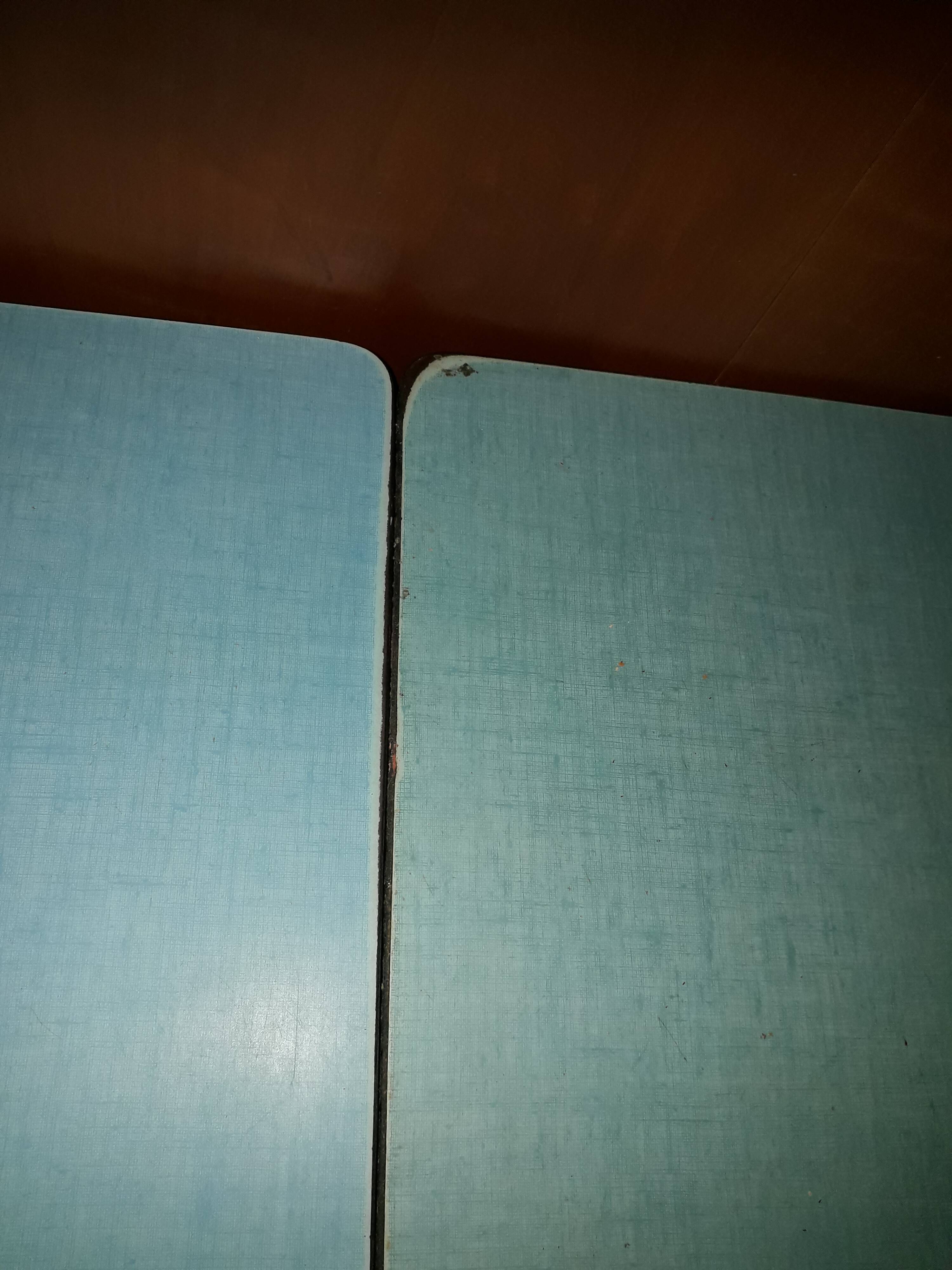 Table in blue Formica vintage plastic brand