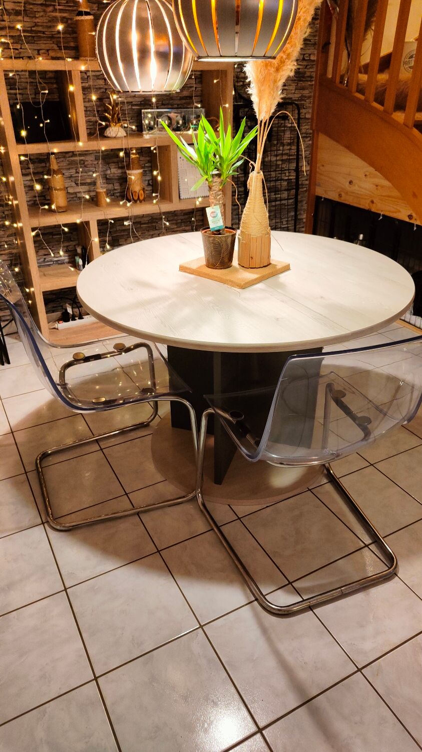 4 vintage transparent chairs 1990