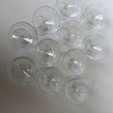 Set of 11 cups to serious champagne edged swirls white
