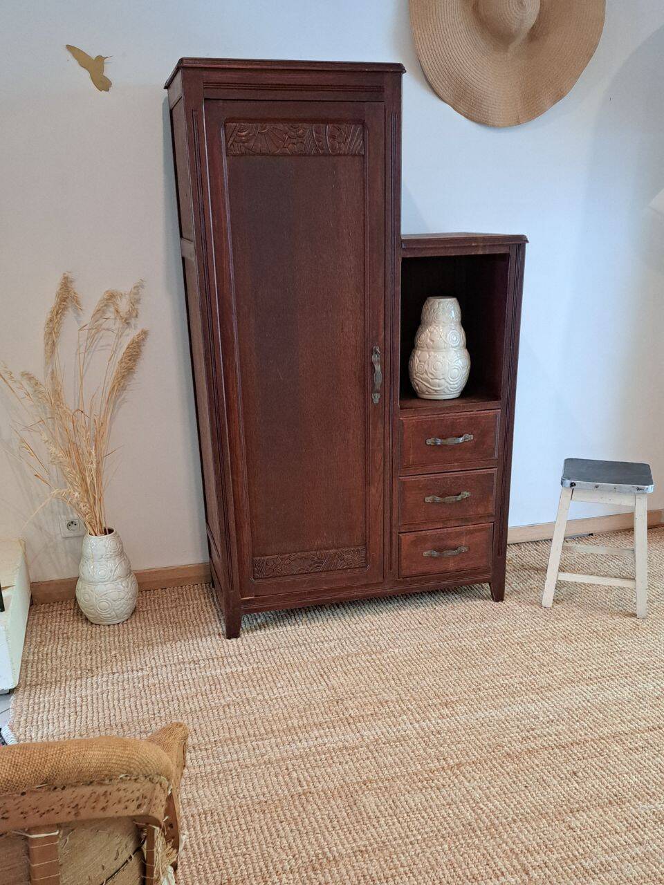 Asymmetrical Art Deco wardrobe