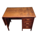 Beautiful 1940s beechwood desk with drop-leaf front