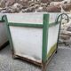 Pair of Large planters in fiber cement and metal 1950 eternit