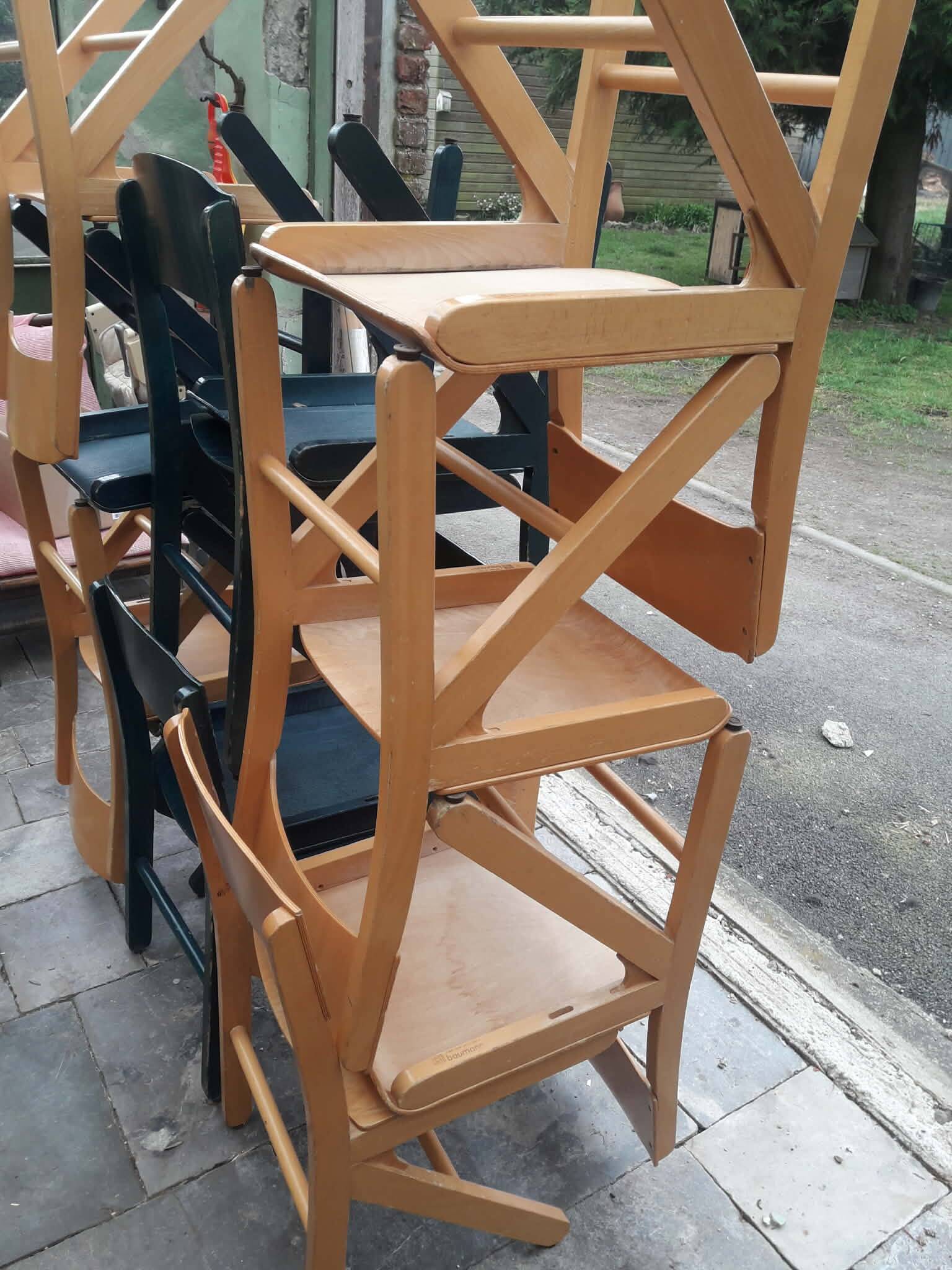 Set of 4 BAUMANN chairs, series K, late 80s to early 90s.