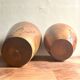 Pair of wooden vases