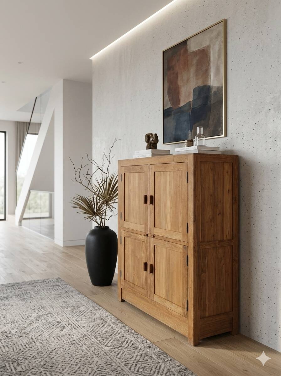 Meuble style scandinave en teck des années 80