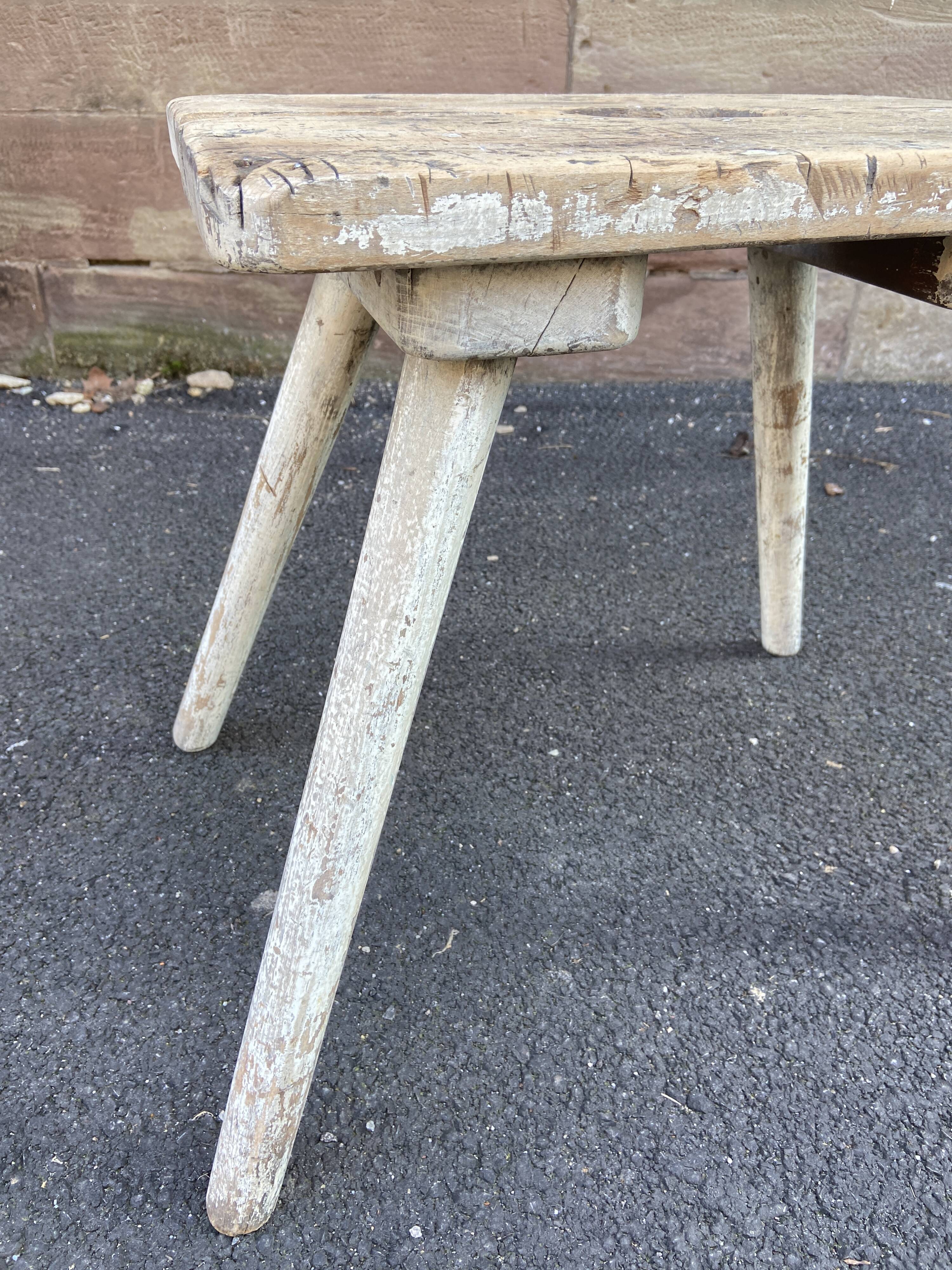 Very old rustic farmhouse stool