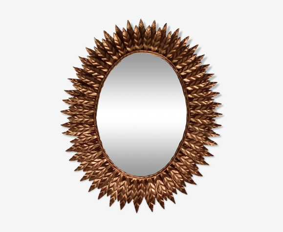 Golden sun mirror 63x76cm