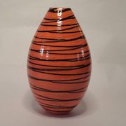 Vase en verre artistique orange