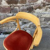 4 chairs Bentwood restaurant armchairs vintage 80s French bistro bentwood a