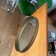 Vintage wall mirror — wood & brass finish (1970s)