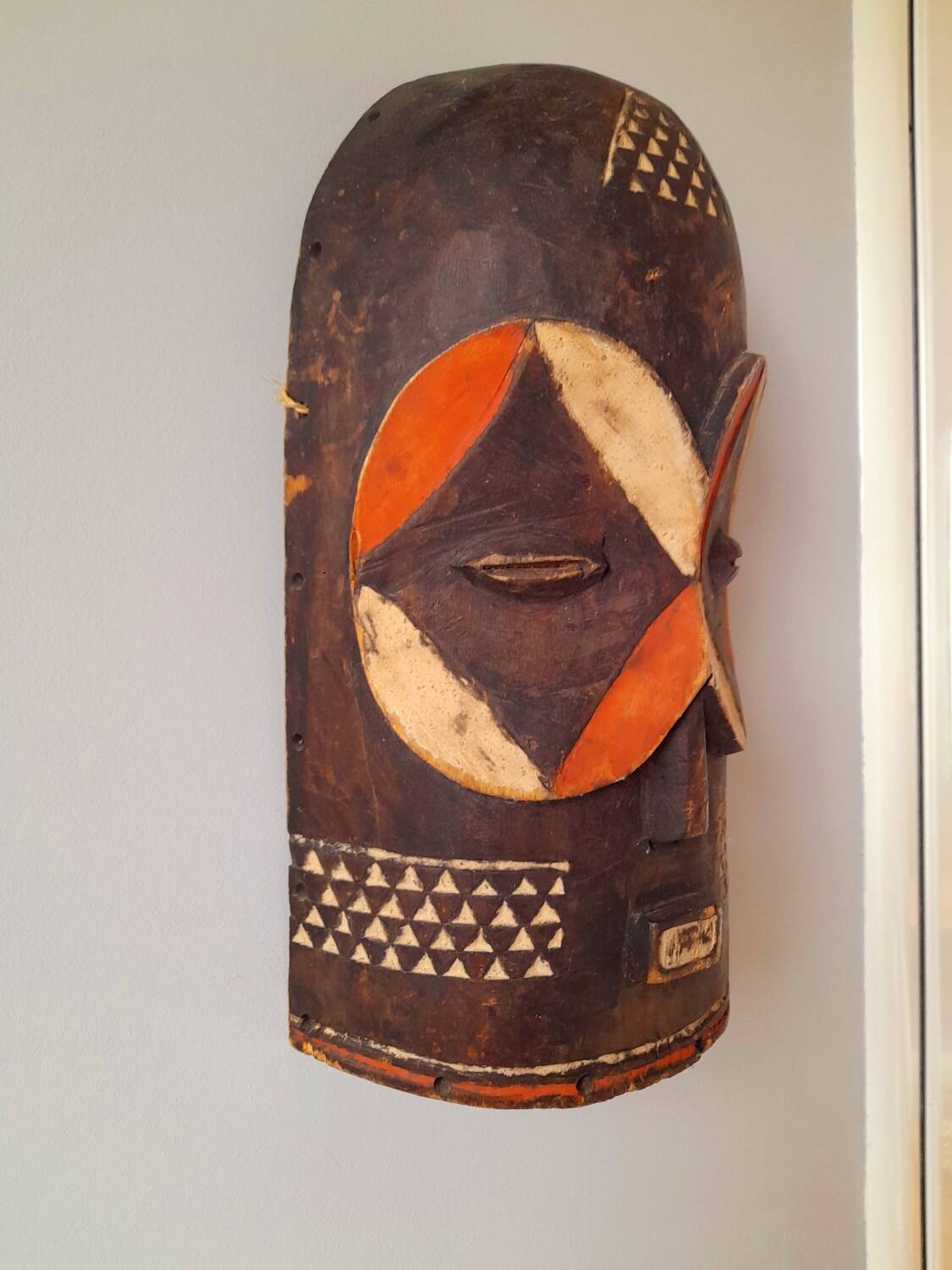 African mask carved from wood