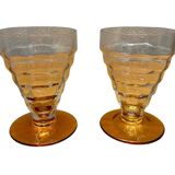 Lot de 2 verres vintage Art Déco