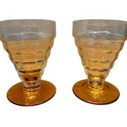 Set of 2 vintage Art Deco glasses