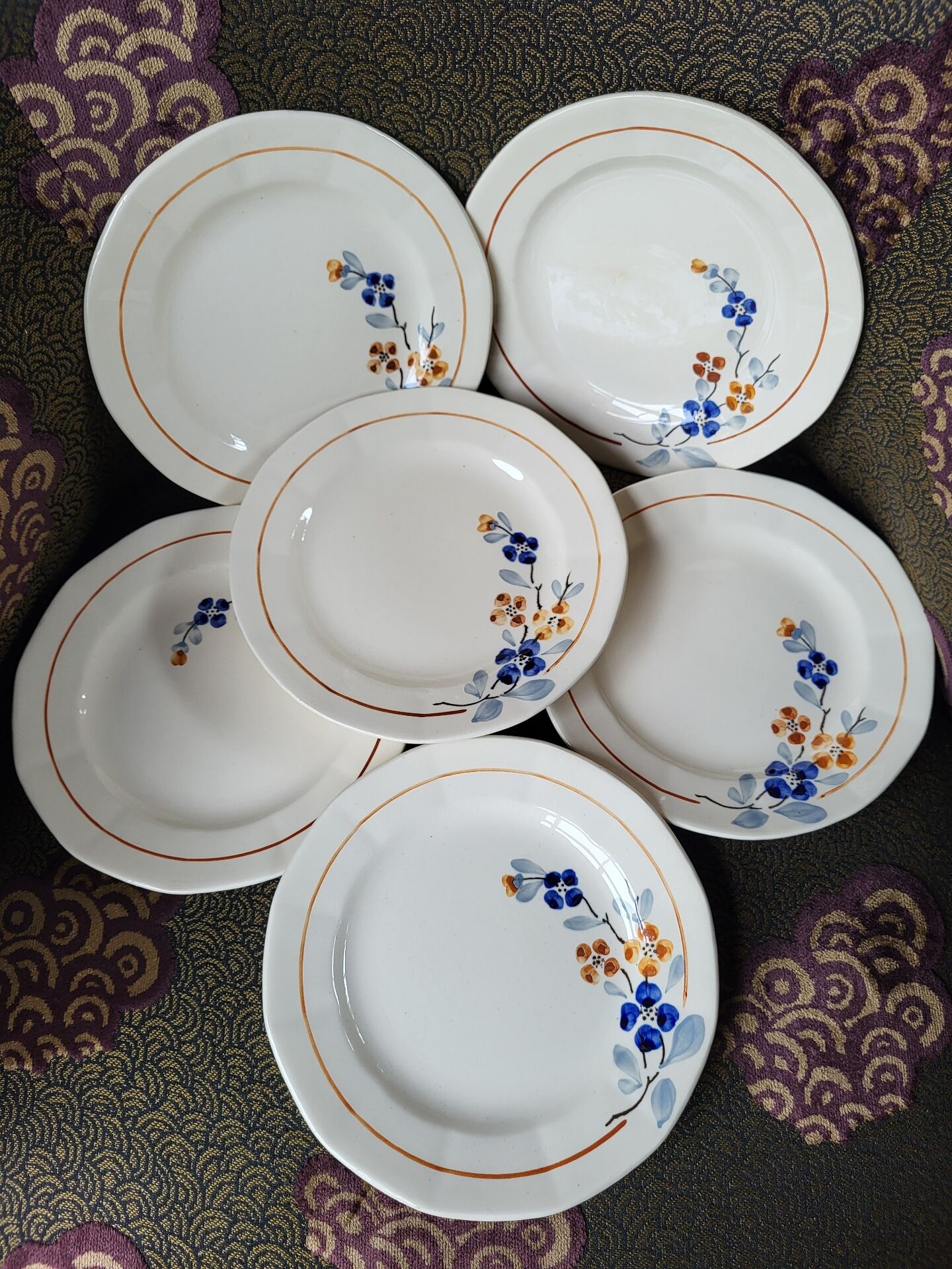 Set 6 assiettes à dessert Petites fleurs