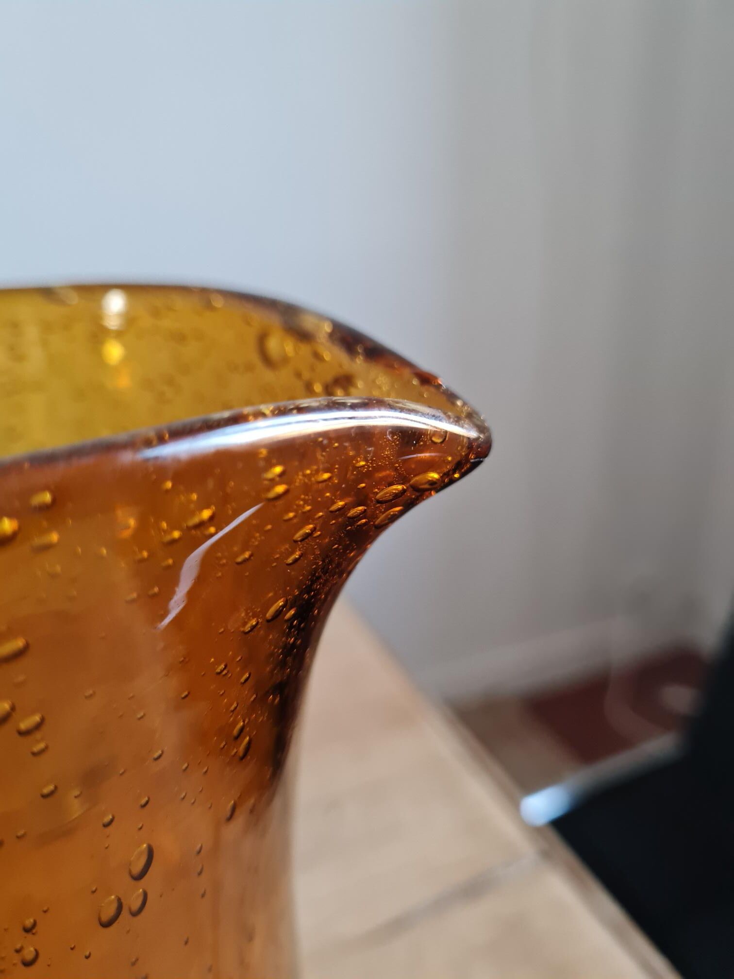 Amber glass decanter from Biot
