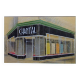 Boutique chantal - grand dessin d'architecture original -1950- r. cochard, paris