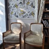 Pair of Bergère-style armchairs