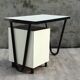 Modernist desk in metal and wood, 1950 s
