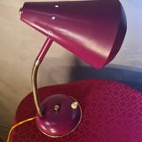 1960s fuchsia flexible desk lamp ok, 30x23 very pretty