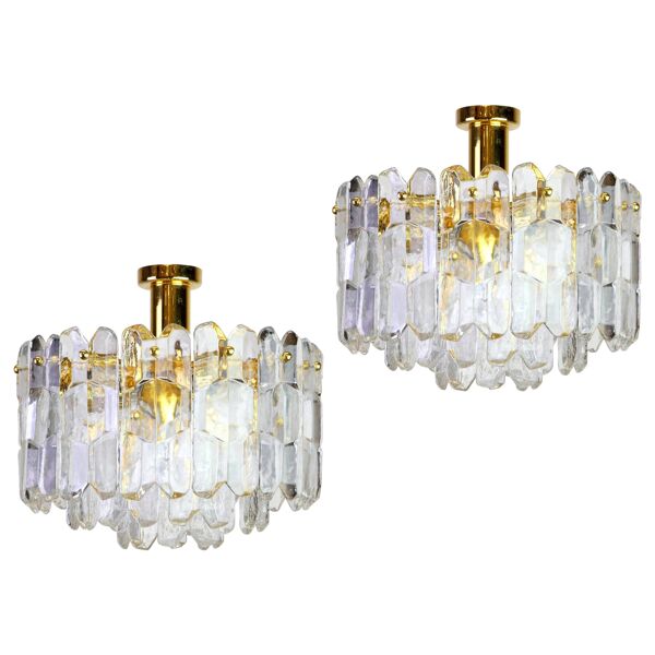 Suspension en laiton avec verre Murano Palazzo, Kalmar, Autriche, années 1970