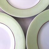 Set 12 flat plates Salins earthenware