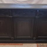 Black patinated chest of drawers