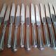 12 silver metal knives, filet model
