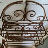 Wrought iron wall shelf