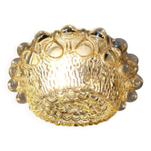 Vintage baguette in ceiling glaze lamp, bubble relief space age, 1970s