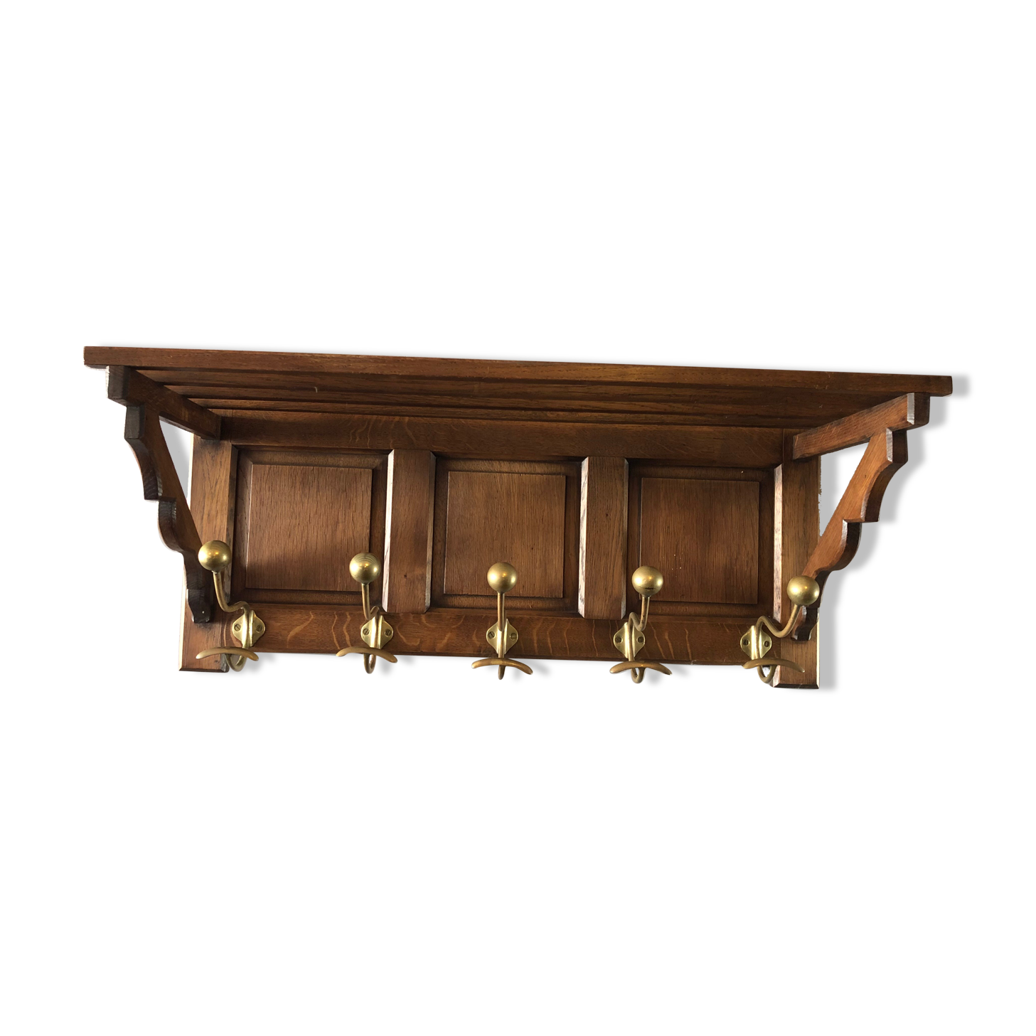 Solid oak coat rack, 30s/40s