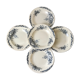 Set of 5 hollow plates Terre de Fer Salins model "Rocaille"