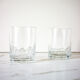 Paire de verres à whisky en verre taillé