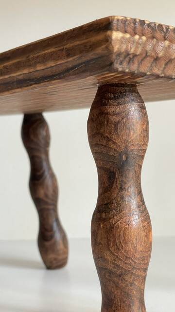TABOURET Vintage BOIS Tourné